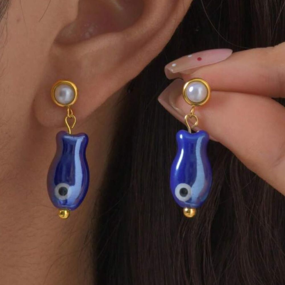 Fish Drop Earrings S860